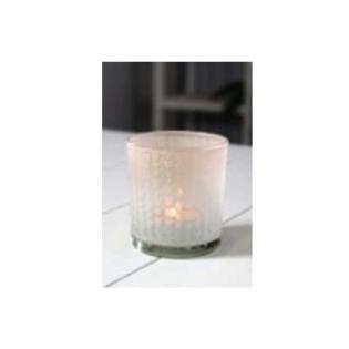 Svečnik kozarec za svečo dekorativni na srčke 7,5 X 7,5 X 8 cm 628429