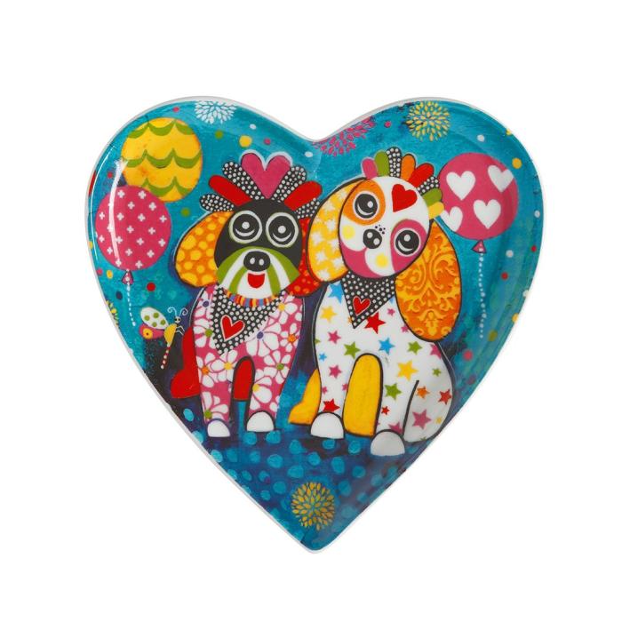 Krožnik porcelan srce kužka 15,5 cm LOVE HEARTS MAXWELL & WILLIAMS