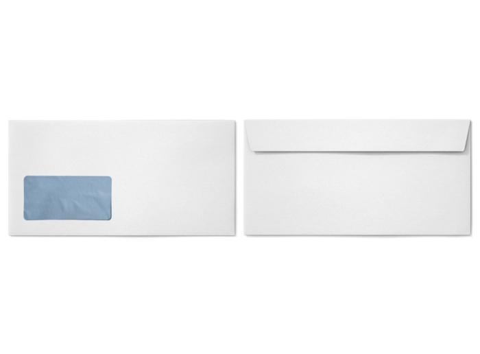 Kuverta amerikanka DL levo okno samolepilna latex 23x11 cm 80 g