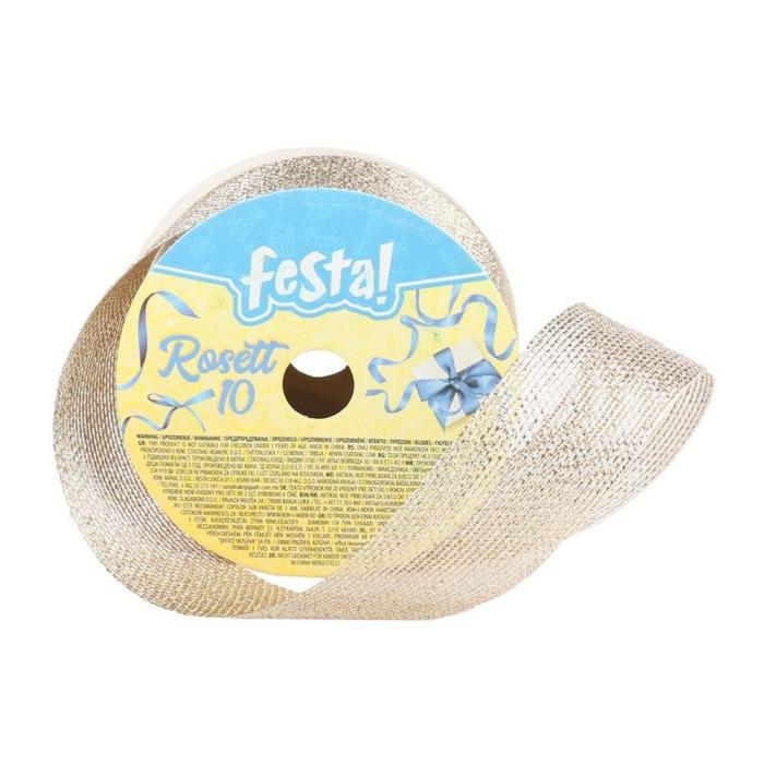 Darilni trak na kolutu dekorativni 25mm x 3m zlat FESTA! 710780