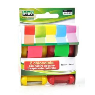 Lepilni trak barvni s stojalom LEBEZ 15X19 cm set 2/1