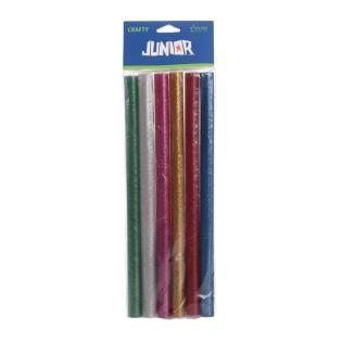 Lepilo vložki za pi&scaron;tolo gliter z ble&scaron;čicami barvni fi 1,1 cm JUNIOR set 6/1 437023