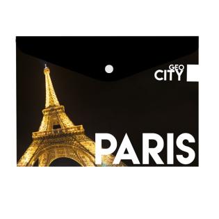Mapa A4 PVC kuverta z gumbom PARIS GEO CITY 2-30917