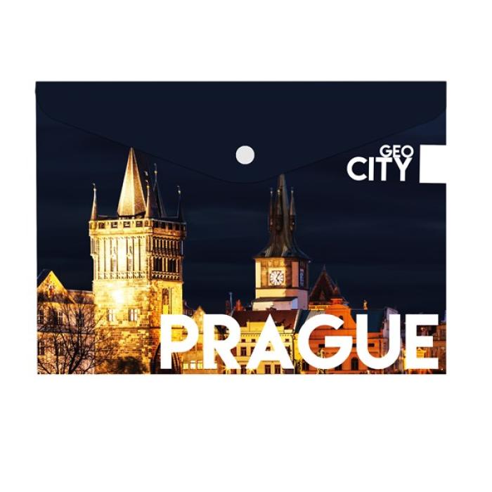Mapa A4 PVC kuverta z gumbom OXYBAG PRAGUE PRAGA 2-31117