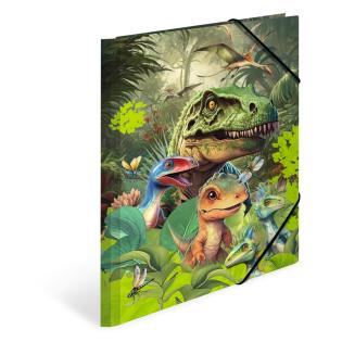 Mapa z elastiko A4 DINOZAVRI DINO WORLD HER19723