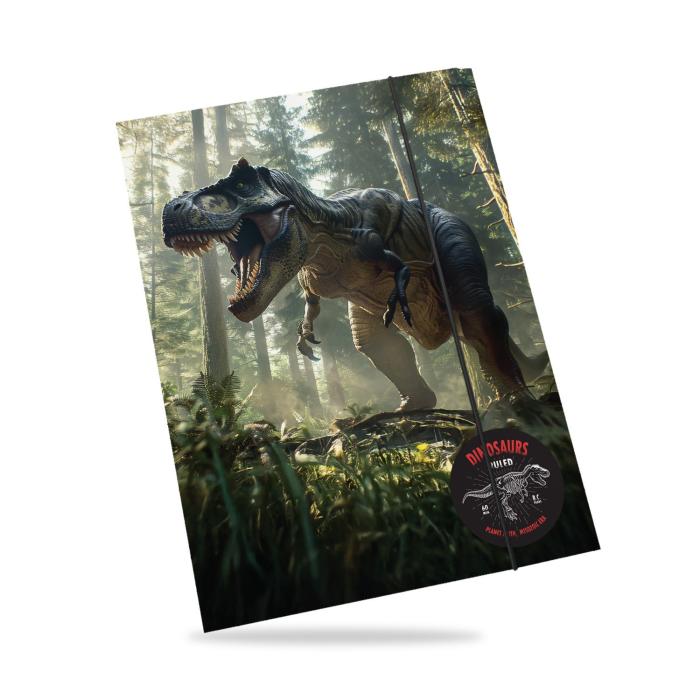 Mapa A4 z elastiko DINOZAVER T-REX MONSTER ABC123 26ZM-DINO