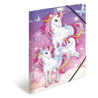Mapa z elastiko A4 SAMOROG HERMA UNICORN PASTEL HER19374