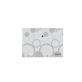 Mapa A4 z gumbom krogi BLACK & WHITE