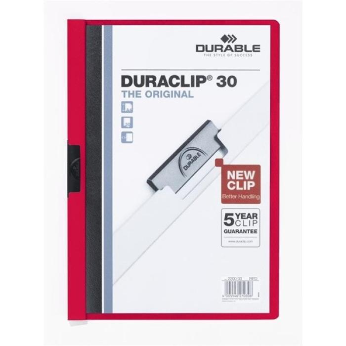 Mapa s sponko na hrbtišču A4 30 listov DURABLE DURACLIP 2200
