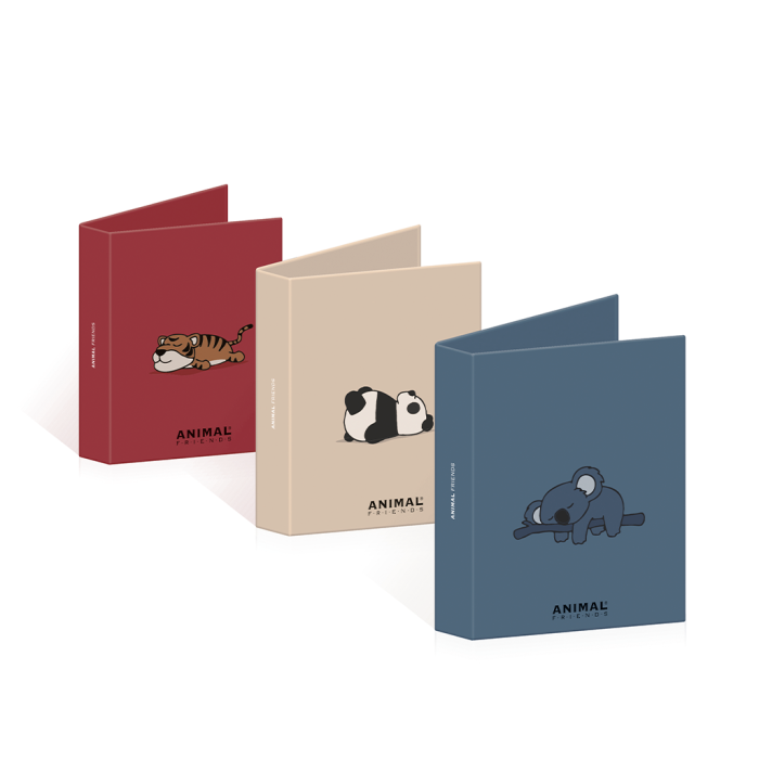 Mapa rinčna A4 4 rinke ANIMAL FRIENDS GREEN 64AFG04