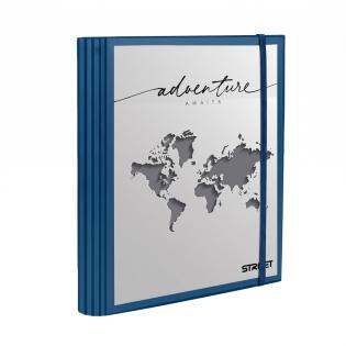 Mapa rinčna &scaron;tudentska A4 z elastiko s 100 črtnimi listi in pregradami STREET ADVENTURE AWAITS ZEMLJEVID 65926