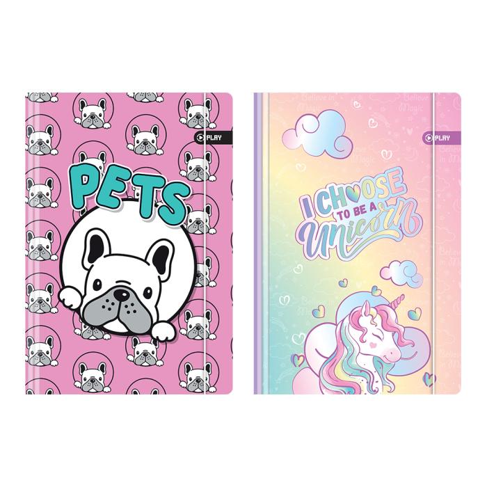 Mapa z elastiko A4 PLAY UNICORN PETS PES 131811
