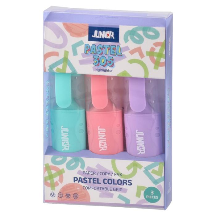 Marker označevalec teksta signir JUNIOR PASTEL COLORS 305 set 3/1 140156
