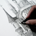 Marker permanentni vodoodporni PIN FINE LINE UNI GINKO V DARILNI EMBALAŽI set 18/1 70328