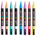 Marker flomastri akrilni POSCA UNI PC-3M pastelne barve set 8/1