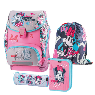 Nahrbtnik anatomski set peresnica prazna in polna vrečka za copate MINNIE MOUSE DISNEY set 4/1 318681