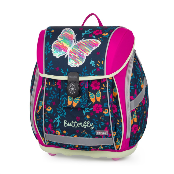 Nahrbtnik šolski anatomski OXYBAG PREMIUM LIGHT BUTTERFLY METULJ 2 9-14025