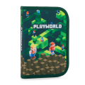 Nahrbtnik šolski anatomski, peresnica in vrečka za copate OXYBAG PREMIUM PLAYWORLD MINECRAFT 0-75725 set 3/1