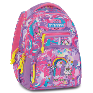 Nahrbtnik MITAMA NEW PLUS RAINBOW UNICORN SAMOROG MAVRICA PASTEL 64935