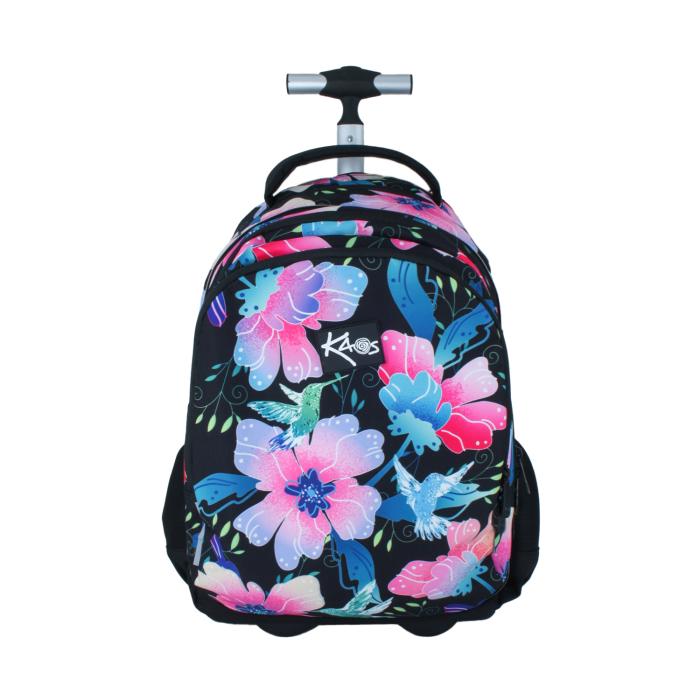 Nahrbtnik trolley na kolesa KAOS 2 V 1 HYPNOTIC COLIBRI