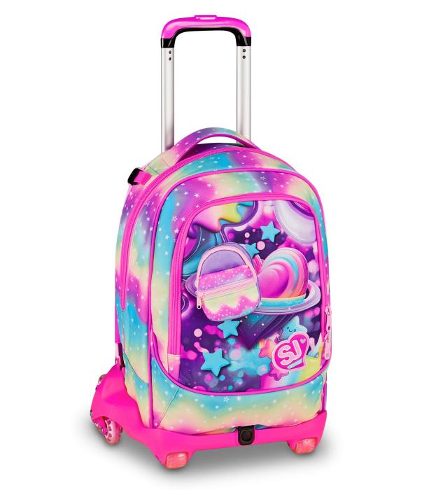 Nahrbtnik na kolesih trolley SEVEN SJ GANG GIRL PASTEL 8WD 20C202615-3D9
