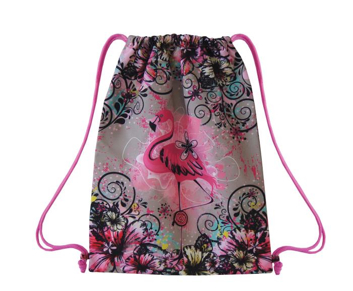 Nahrbtnik vrečka za copate ali &scaron;portno opremo KAOS SUNRISE FLAMINGO