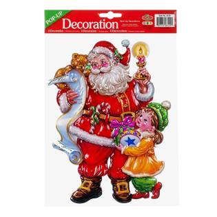 Nalepka etiketa božična novoletna dekorativna za na okno BOŽIČEK CHRISTMAS  POP-UP 3244