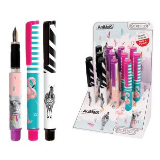 Nalivno pero lama flamingo zebra CRESCO GO PEN B CUTE ANIMALS 202000-B