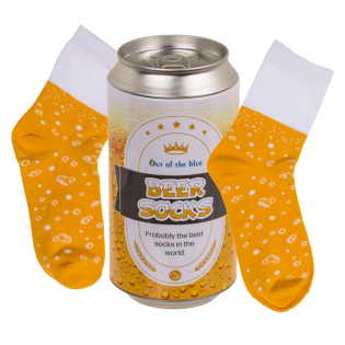 Nogavice v darilni embalaži konzervi pločevinki piksni BEER SOCKS 02/1401 