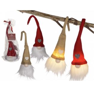 Obesek novoletni okrasni obe&scaron;anka &scaron;krat z led lučko 26x5 cm 960358