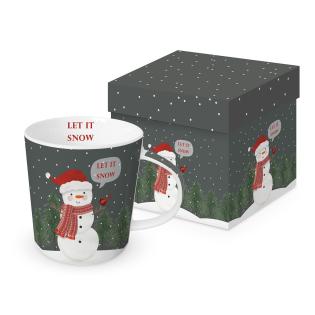 Skodelica novoletna božična keramična 0,4L PPD LET IT SNOW SNEŽAK 360302065