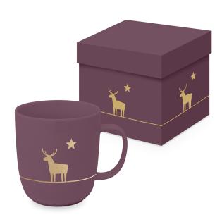 Skodelica novoletna božična porcelan 0,4L PPD PURE MATTE DEER MAUVE JELEN 361401435