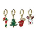 Uhani novoletni božični pozlačeni LEBEZ CHRISTMAS EARRINGS 82134