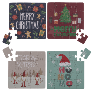 Vo&scaron;čilnica božična novoletna sestavljanka puzli s kuverto PUZZLE CARD CHRISTMAS X-MAX 99/6152