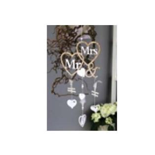 OBESEK OKRASNI MR&MRS LESEN 23X60CM BEL/NATUR