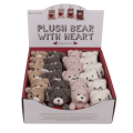 Obesek za ključe pli&scaron; medvedek s srčkom 8 cm PLUSH BEAR WITH HEART 61/6971