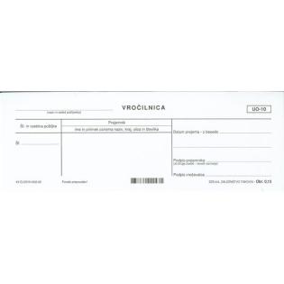 OBR.0,13 VROČILNICA