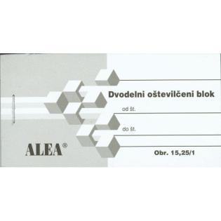 Obrazec 15.25 DVODELNI O&Scaron;TEVILČENI BLOK 99 X 52 mm