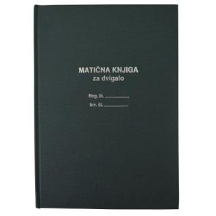 OBR.3,1 Matična knjiga za dvigalo