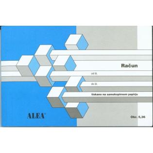 OBR.5,30 in OBR.5,31 in OBR.5,36 račun kopirni A5 in A4 in B6
