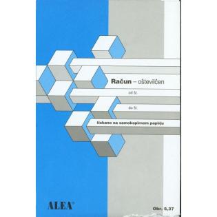 OBR.5,37 Račun oštevilčen pokončen