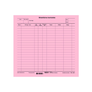 OBR. 5,56 Skladiščna kartoteka 21x19,8 cm ALEA