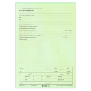 OBR.8,310 Zdravstveni karton