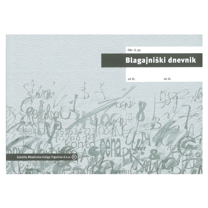 OBR. G3A blagajni&scaron;ki dnevnik A5 samokopirni 6,3b