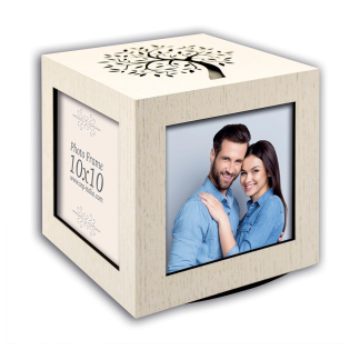 Okvir za fotografije lesen vrtljiv v obliki kocke 10x10 cm NORMAN BIG GOLDBUCH GL set G15
