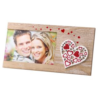 Okvir za sliko lesen ljubezenski 10x15 cm TAKK WOODY HEART and HEART 706515