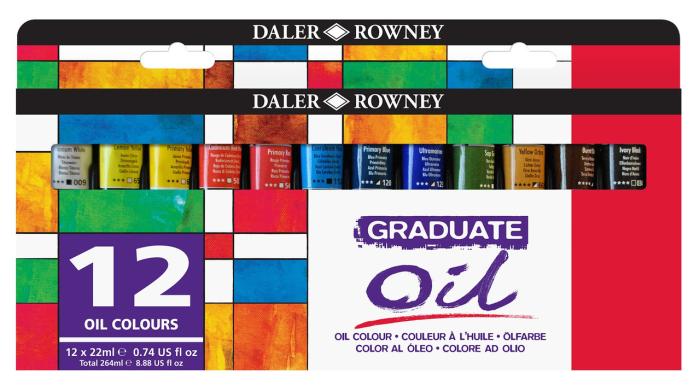 Oljne barve 22 ml DALER ROWNEY GRADUATE OIL set 12/1 D117522012
