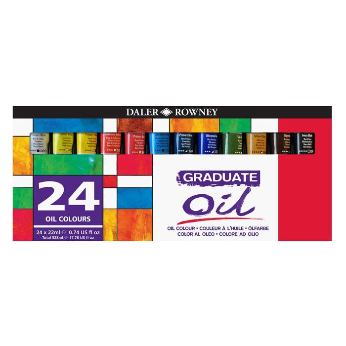 Oljne barve 22 ml DALER ROWNEY GRADUATE OIL set 24/1 D117522024