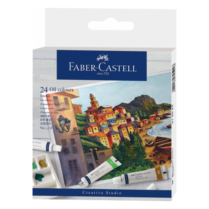 Oljne barve 9 ml FABER CASTELL CREATIVE STUDIO OIL COLOURS set 24/1 272285