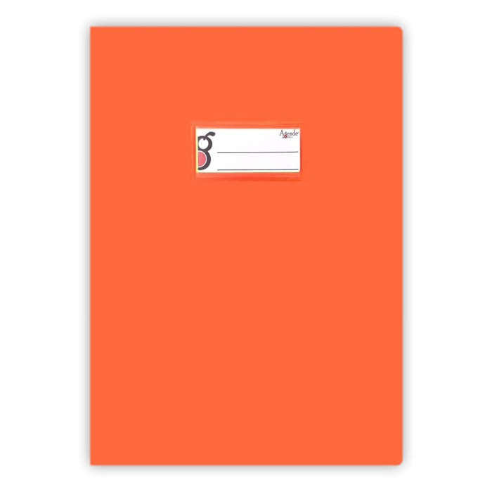 Ovitek za zvezek z žepkom za ime A4 PVC oranžen BALMAR